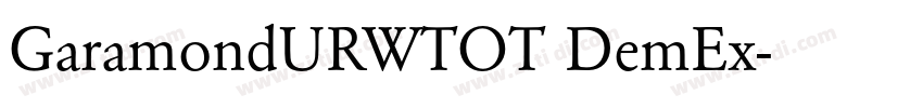 GaramondURWTOT DemEx字体转换